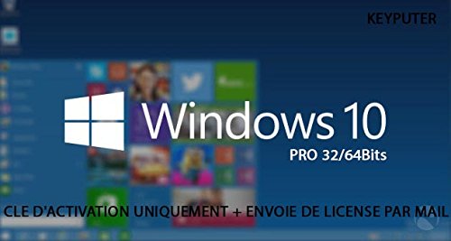 Windows 10 professionnel 32 64 bits pas cher 1 poste CLE DACTIVATION UNIQUEMENT