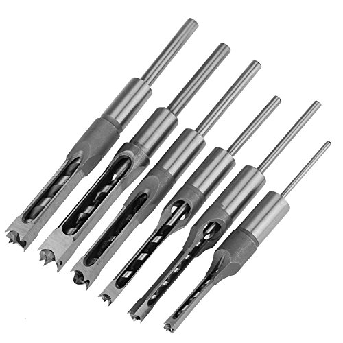 set de 6pcs mches bdane trou carr en acier hrc48 50 fraise mortaise 1