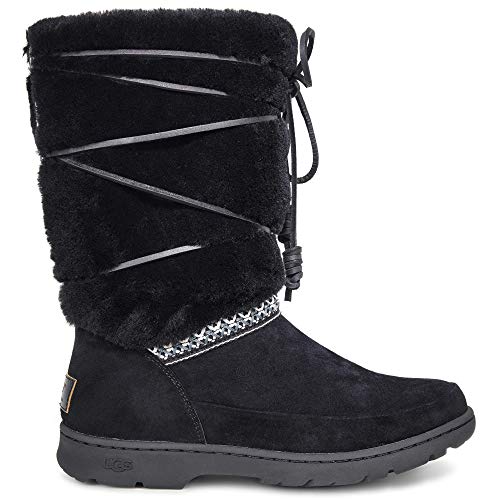 Chaussures UGG femme pas cher couleur noir - bottes en peau de mouton