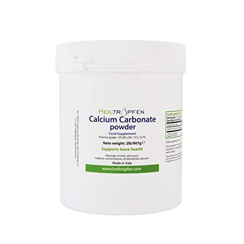 Poudre de carbonate de calcium, qualité pharmaceutique, 2lb-907g, calcaire de la plus haute pureté