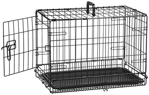 AmazonBasics Cage pliante en métal avec 1 porte pour chien - 56 cm