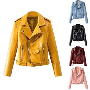 Veste en cuir femme pas cher amazon
