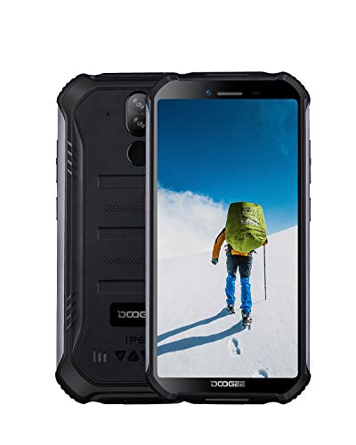 DOOGEE S40 Téléphone Incassable Portable 4G Android 9.0 Double SIM Smartphone Pas Cher, IP68 Télephone Etanche Antichoc, 32Go ROM + 3Go RAM, 5.5 Pouces, Batterie 4650mAh, Caméras 8MP+5MP, NFC, Noir