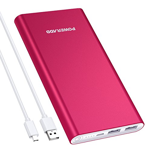 POWERADD Batterie Externe Portable 10000mAh Pilot 2GS Deux Ports USB Batterie de Secour Chargeur Portable Sortie pour iPhone 6, iPhone7, iPad, iPad Mini, Samsung, Huawei et d'autres Smartphones