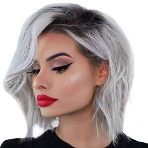 Perruque Femme Couleur Grise Pas Cher