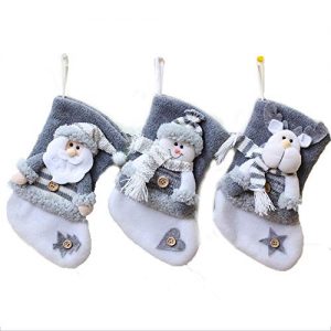 Chaussette De Noel Grise Pas cher