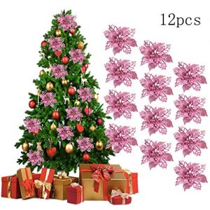 Deco Noel Rose Poudré 2019 Pas cher