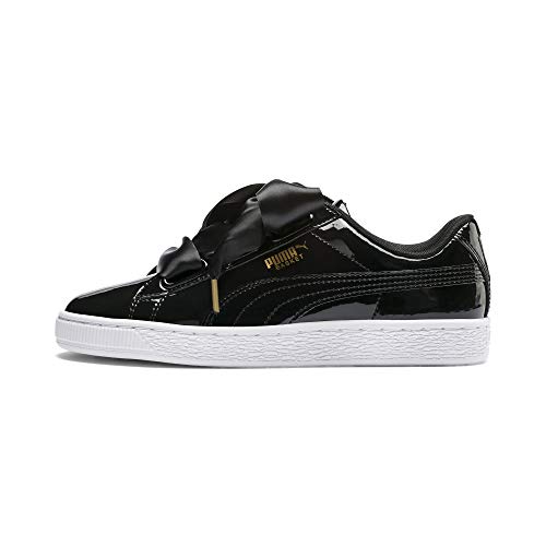 Puma Basket Heart Patent, Baskets Basses Femme, Noir (Black-Black), 36 EU