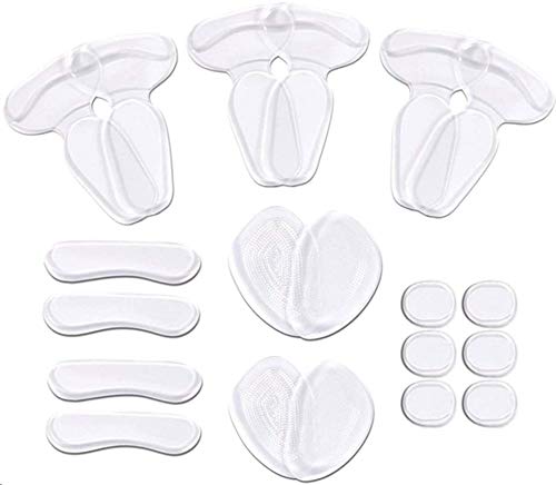 SIISMI 20 coussinets de talon haut, empiècements de doublure de talon, coussins antidérapants, talonnettes pour femmes, semelles de chaussure de pied, autocollants de talon ronds