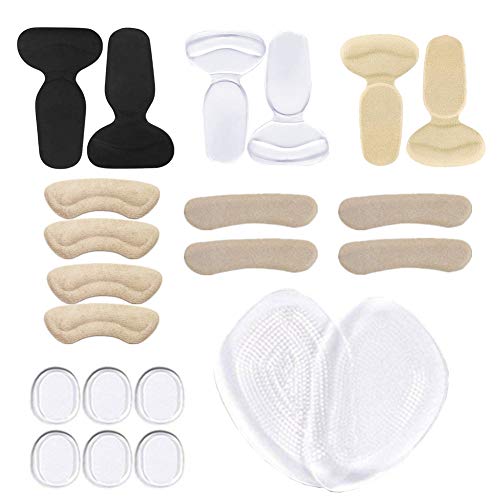 siismi 22 pcs coussinets de talon haut, empiècements de doublure de talon, coussins antidérapants, talonnettes pour femmes, semelles de chaussure de pied